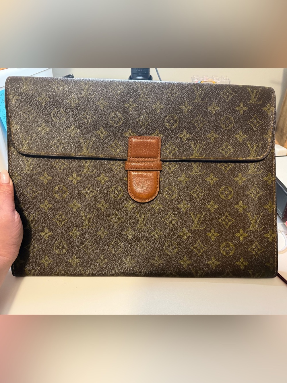 Louis Vuitton Monogram Poche Ministre portfolio- Vintage Document Holder